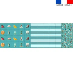 Patron imprimé pour jeu memory motif hippo en vacances - Création Stillistic