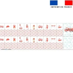 Patron imprimé pour jeu memory motif animaux pompiers