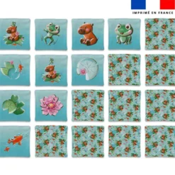 Patron imprimé pour jeu memory motif capybara - Création Stillistic