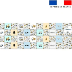 Patron imprimé pour jeu memory motif tracteur