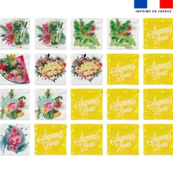 Patron imprimé pour jeu memory motif summer paradise