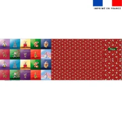 Patron imprimé pour jeu memory motif animaux de Noel - Création Stillistic