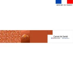Patron imprimé pour protège carnet de santé motif amis ptit déj Croissant - Création Stillistic