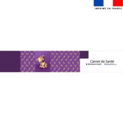 Patron imprimé pour protège carnet de santé motif bébé hyène - Création Stillistic