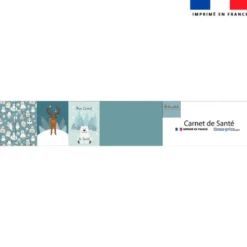 Patron imprimé pour protège carnet de santé motif ours polaire