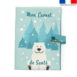 Patron imprimé pour protège carnet de santé motif ours polaire