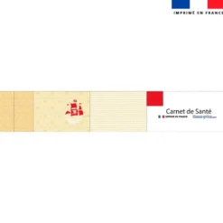 Patron imprimé pour protège carnet de santé motif bateau de pirate