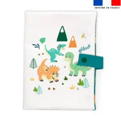 Patron imprimé pour protège carnet de santé motif bébé dino