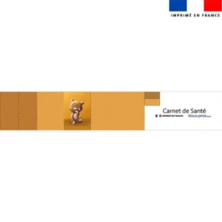 Patron imprimé pour protège carnet de santé motif bébé ours - Création Stillistic