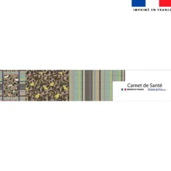 Patron imprimé pour protège carnet de santé motif tigre kaki - Création Lili Bambou Design