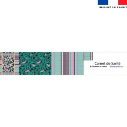Patron imprimé pour protège carnet de santé motif tigre vert - Création Lili Bambou Design