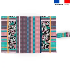 Patron imprimé pour protège carnet de santé motif tigre vert - Création Lili Bambou Design