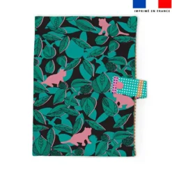Patron imprimé pour protège carnet de santé motif tigre vert - Création Lili Bambou Design