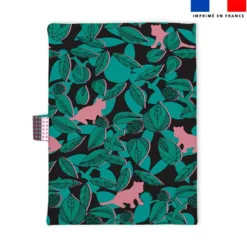 Patron imprimé pour protège carnet de santé motif tigre vert - Création Lili Bambou Design