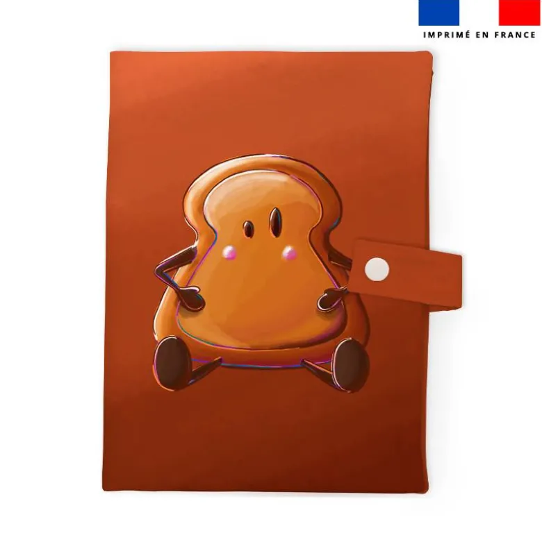 Patron imprimé pour protège carnet de santé motif amis ptit déj Tartine - Création Stillistic