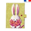 Patron imprimé pour protège carnet de santé motif lapin printanier - Création Stillistic