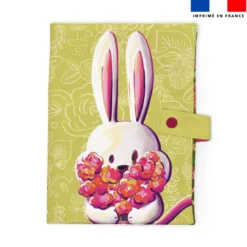 Patron imprimé pour protège carnet de santé motif lapin printanier - Création Stillistic