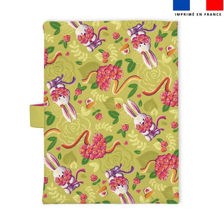 Patron imprimé pour protège carnet de santé motif lapin printanier - Création Stillistic