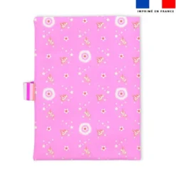 Patron imprimé pour protège carnet de santé motif licorne et pégase rose - Création Lili Bambou Design