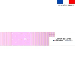 Patron imprimé pour protège carnet de santé motif licorne et pégase rose - Création Lili Bambou Design