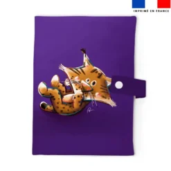 Patron imprimé pour protège carnet de santé motif bébé lynx - Création Stillistic