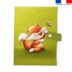 Patron imprimé pour protège carnet de santé motif bébé renard - Création Stillistic