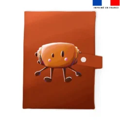 Patron imprimé pour protège carnet de santé motif amis ptit déj Pain au chocolat - Création Stillistic