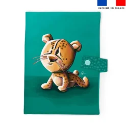Patron imprimé pour protège carnet de santé motif bébé guépard - Création Stillistic