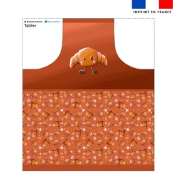 Patron imprimé pour tablier amis ptit déj Croissant - Création Stillistic