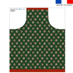 Patron imprimé pour tablier animaux couronne de noel vert - Création Stillistic