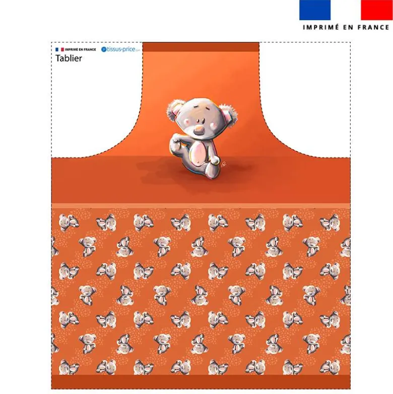 Patron imprimé pour tablier bébé koala - Création Stillistic
