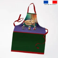 Patron imprimé pour tablier chat et souris de noel - Création Stillistic
