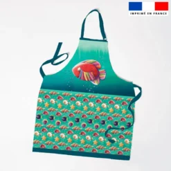 Patron imprimé pour tablier enfant motif poisson acidulé - Création Stillistic