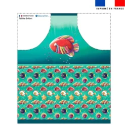 Patron imprimé pour tablier enfant motif poisson acidulé - Création Stillistic