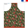 Patron imprimé pour tablier enfant animaux couronne et fleur de noel - Création Stillistic