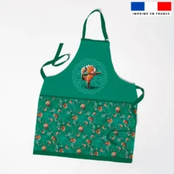 Patron imprimé pour tablier enfant motif panda roux yoga danseur - Création Stillistic