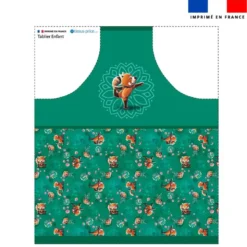 Patron imprimé pour tablier enfant motif panda roux yoga danseur - Création Stillistic