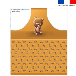 Patron imprimé pour tablier enfant motif bébé ours - Création Stillistic