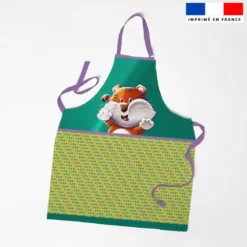 Patron imprimé pour tablier enfant motif Tigre Lou-Stick - Création Stillistic