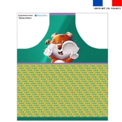 Patron imprimé pour tablier enfant motif Tigre Lou-Stick - Création Stillistic