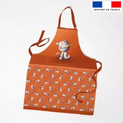 Patron imprimé pour tablier enfant motif bébé chat - Création Stillistic
