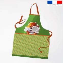Patron imprimé pour tablier enfant motif Renard Lou-Stick - Création Stillistic