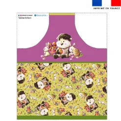 Patron imprimé pour tablier enfant motif mouton et oeufs de Pâques - Création Stillistic