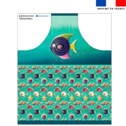Patron imprimé pour tablier enfant motif poisson réglisse - Création Stillistic