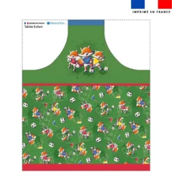 Patron imprimé pour tablier enfant motif renard foot - Création Stillistic