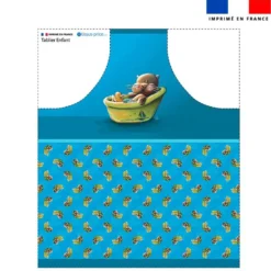 Patron imprimé pour tablier enfant motif bébé loutre - Création Stillistic
