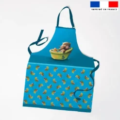 Patron imprimé pour tablier enfant motif bébé loutre - Création Stillistic
