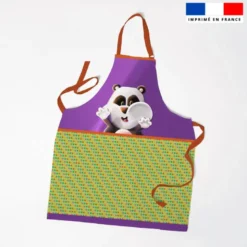 Patron imprimé pour tablier enfant motif Panda Lou-Stick - Création Stillistic