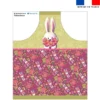 Patron imprimé pour tablier enfant motif lapin printanier framboise - Création Stillistic