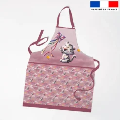 Patron imprimé pour tablier enfant motif Tigre blanc - Création Stillistic